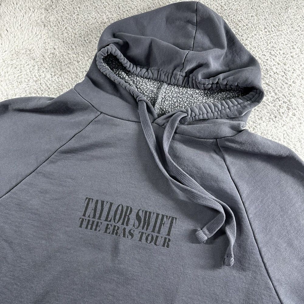 Taylor Swift Eras‎ Tour Hoodie Small 2023 Gray Offical Merch Swiftie Oversized